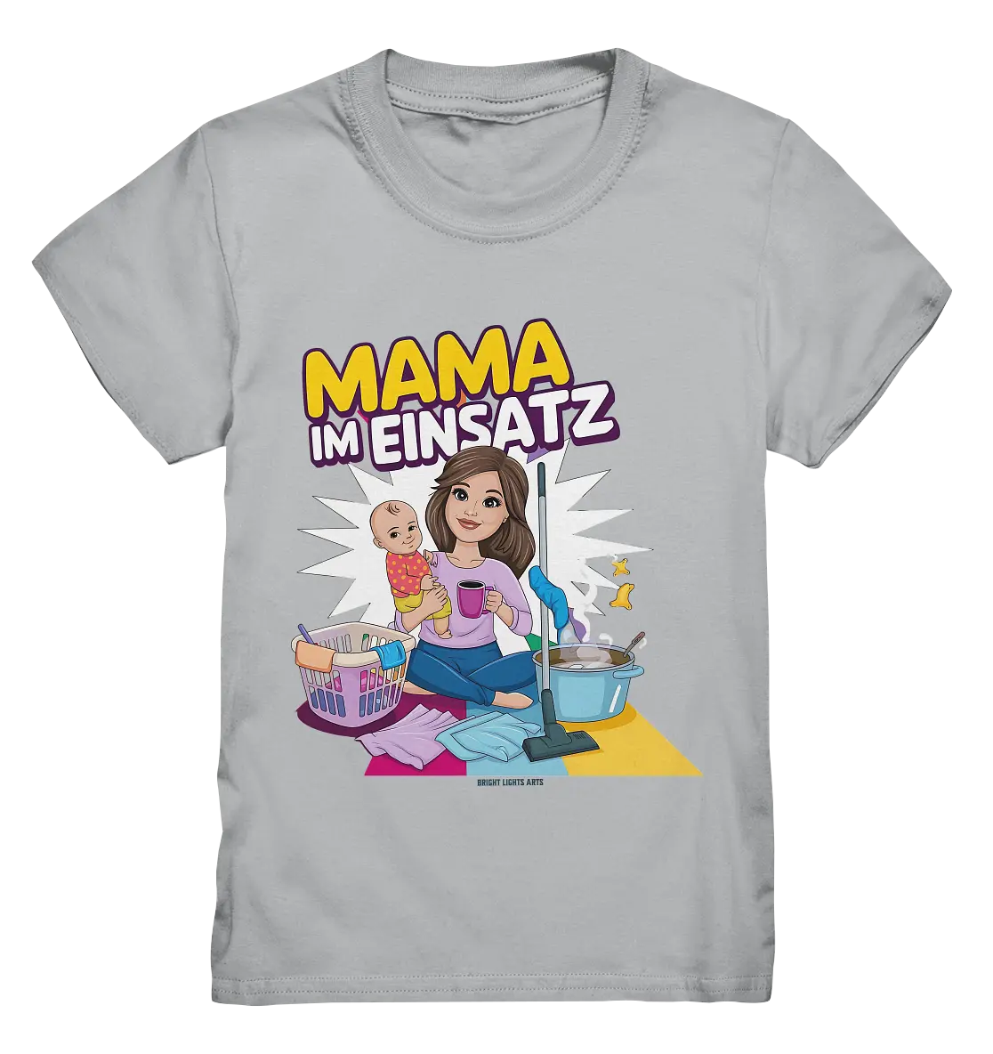 Erst Yoga, dann Kaffee Kopie - Kids Premium Shirt Bright Lights Arts