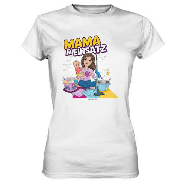 Erst Yoga, dann Kaffee Kopie - Ladies Premium Shirt Bright Lights Arts