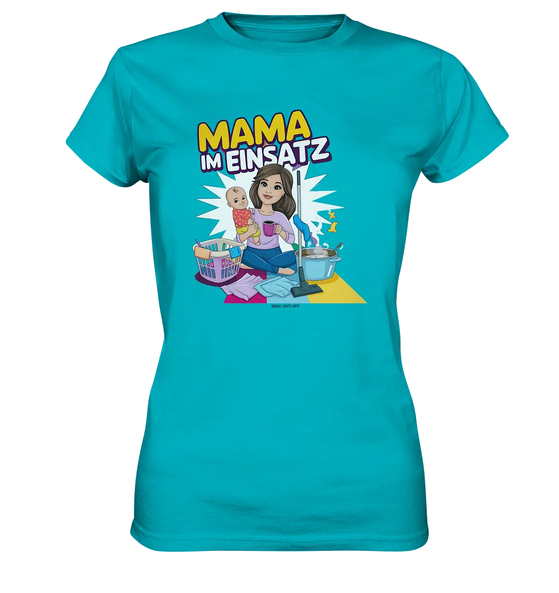 Erst Yoga, dann Kaffee Kopie - Ladies Premium Shirt Bright Lights Arts