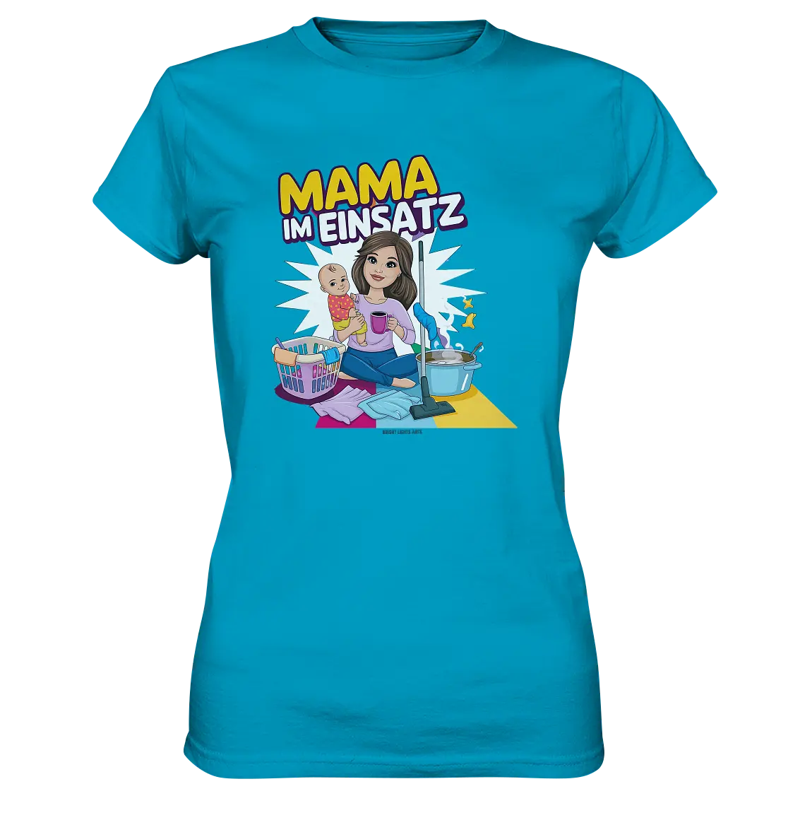 Erst Yoga, dann Kaffee Kopie - Ladies Premium Shirt Bright Lights Arts