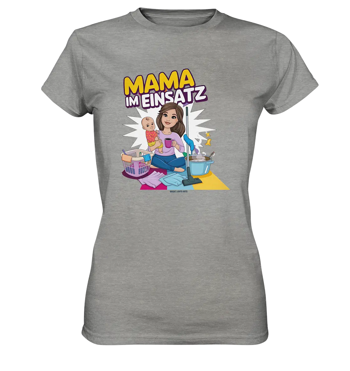 Erst Yoga, dann Kaffee Kopie - Ladies Premium Shirt Bright Lights Arts