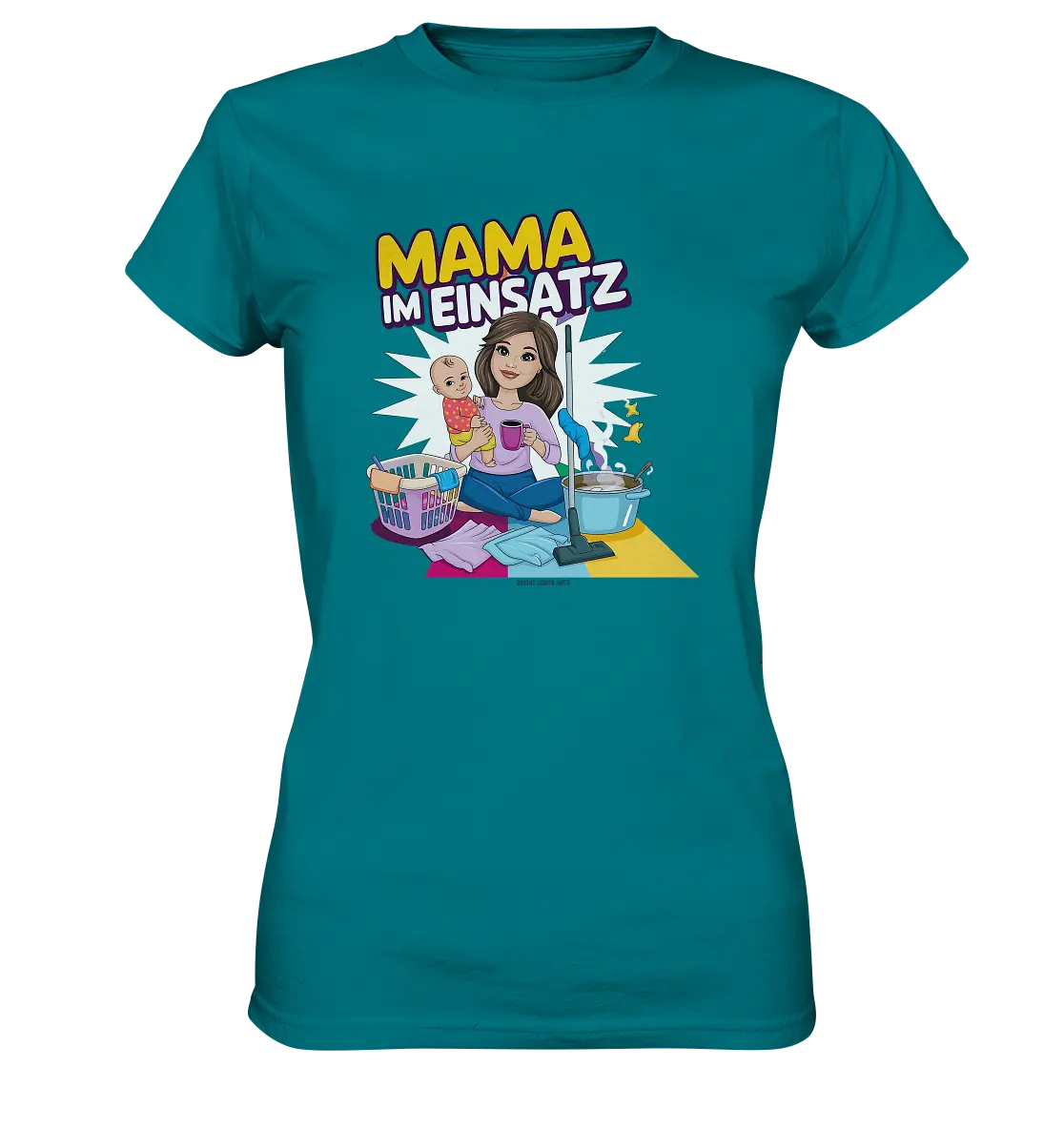 Erst Yoga, dann Kaffee Kopie - Ladies Premium Shirt Bright Lights Arts