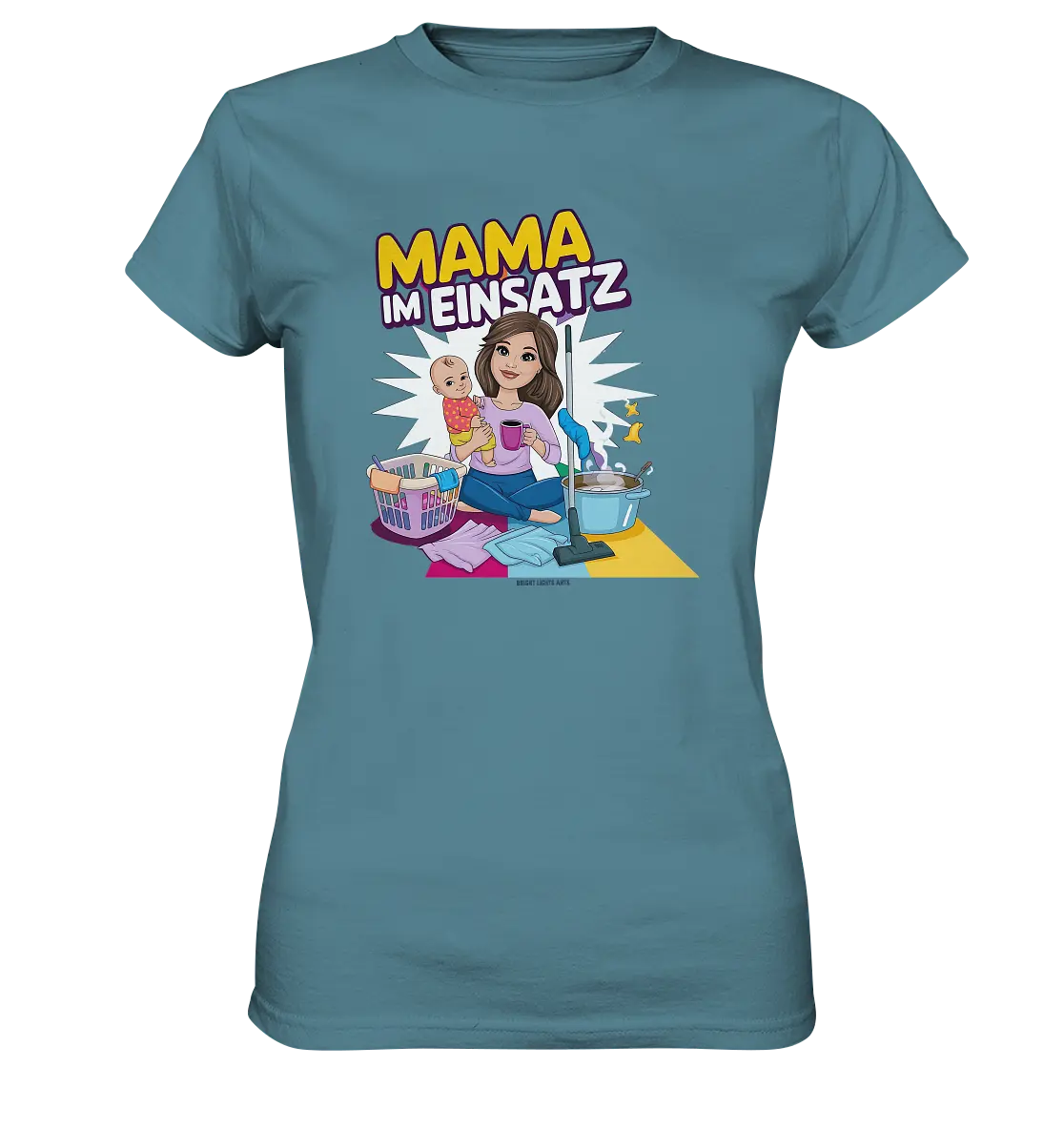 Erst Yoga, dann Kaffee Kopie - Ladies Premium Shirt Bright Lights Arts