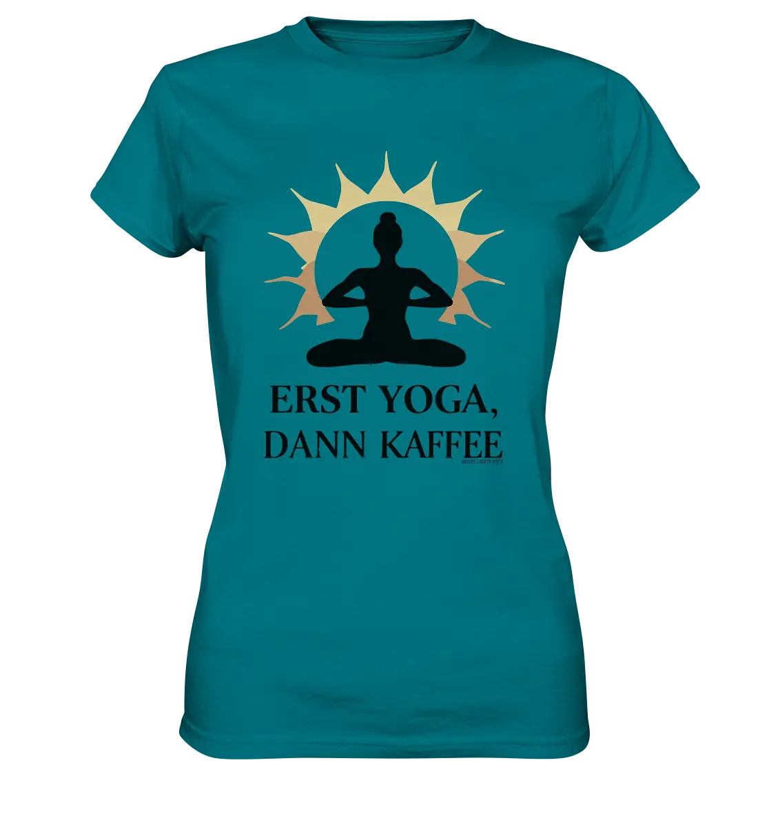 Erst Yoga, dann Kaffee - Ladies Premium Shirt Bright Lights Arts