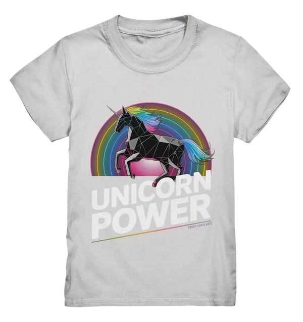 Fabelhaftes Einhorn mit Regenbogen Mähne Stilvolles geometrisches Design - Kids Premium Shirt Bright Lights Arts