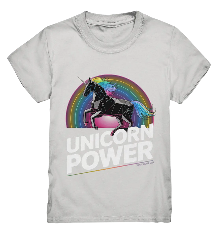 Fabelhaftes Einhorn mit Regenbogen Mähne Stilvolles geometrisches Design - Kids Premium Shirt Bright Lights Arts