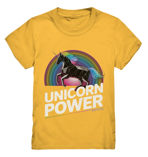 Fabelhaftes Einhorn mit Regenbogen Mähne Stilvolles geometrisches Design - Kids Premium Shirt Bright Lights Arts