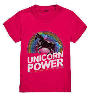 Fabelhaftes Einhorn mit Regenbogen Mähne Stilvolles geometrisches Design - Kids Premium Shirt Bright Lights Arts