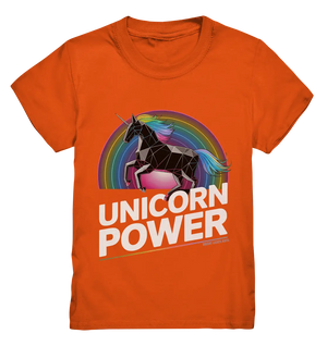 Fabelhaftes Einhorn mit Regenbogen Mähne Stilvolles geometrisches Design - Kids Premium Shirt Bright Lights Arts