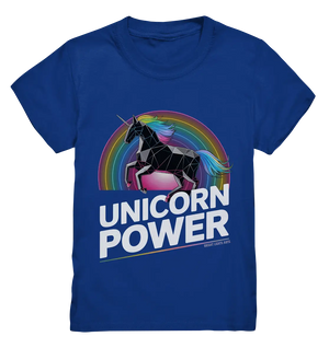 Fabelhaftes Einhorn mit Regenbogen Mähne Stilvolles geometrisches Design - Kids Premium Shirt Bright Lights Arts