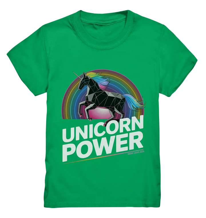 Fabelhaftes Einhorn mit Regenbogen Mähne Stilvolles geometrisches Design - Kids Premium Shirt Bright Lights Arts