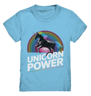 Fabelhaftes Einhorn mit Regenbogen Mähne Stilvolles geometrisches Design - Kids Premium Shirt Bright Lights Arts