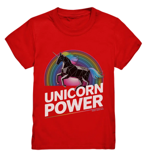 Fabelhaftes Einhorn mit Regenbogen Mähne Stilvolles geometrisches Design - Kids Premium Shirt Bright Lights Arts