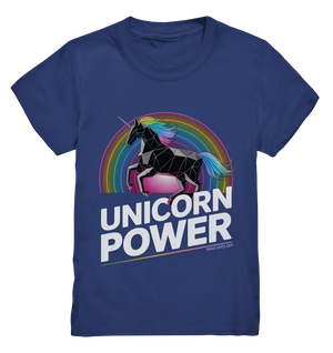 Fabelhaftes Einhorn mit Regenbogen Mähne Stilvolles geometrisches Design - Kids Premium Shirt Bright Lights Arts