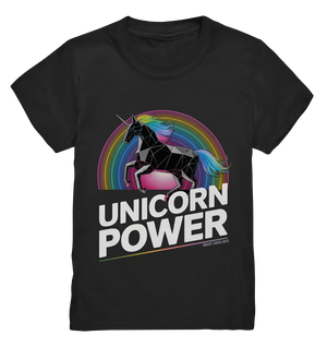 Fabelhaftes Einhorn mit Regenbogen Mähne Stilvolles geometrisches Design - Kids Premium Shirt Bright Lights Arts