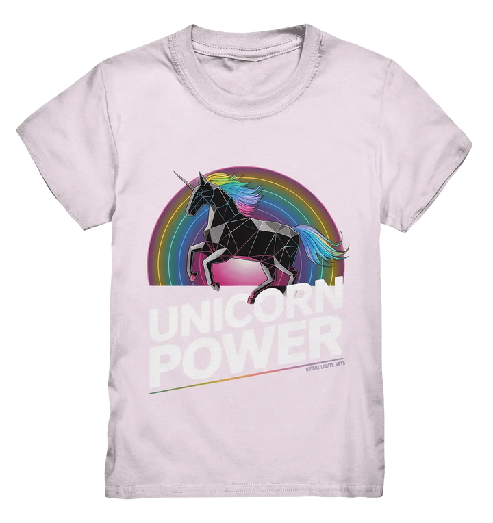 Fabelhaftes Einhorn mit Regenbogen Mähne Stilvolles geometrisches Design - Kids Premium Shirt Bright Lights Arts