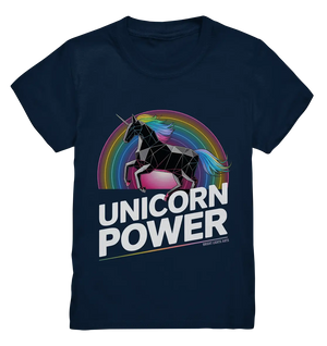Fabelhaftes Einhorn mit Regenbogen Mähne Stilvolles geometrisches Design - Kids Premium Shirt Bright Lights Arts