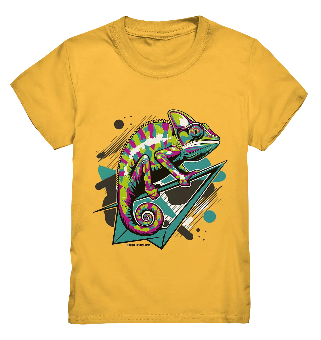 Farbenfrohes Chamäleon – Lebendige Tierillustration - Kids Premium Shirt Bright Lights Arts