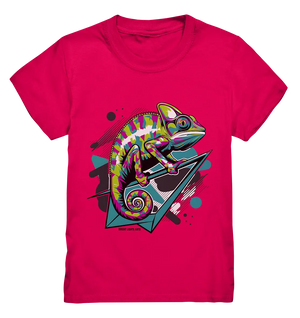 Farbenfrohes Chamäleon – Lebendige Tierillustration - Kids Premium Shirt Bright Lights Arts