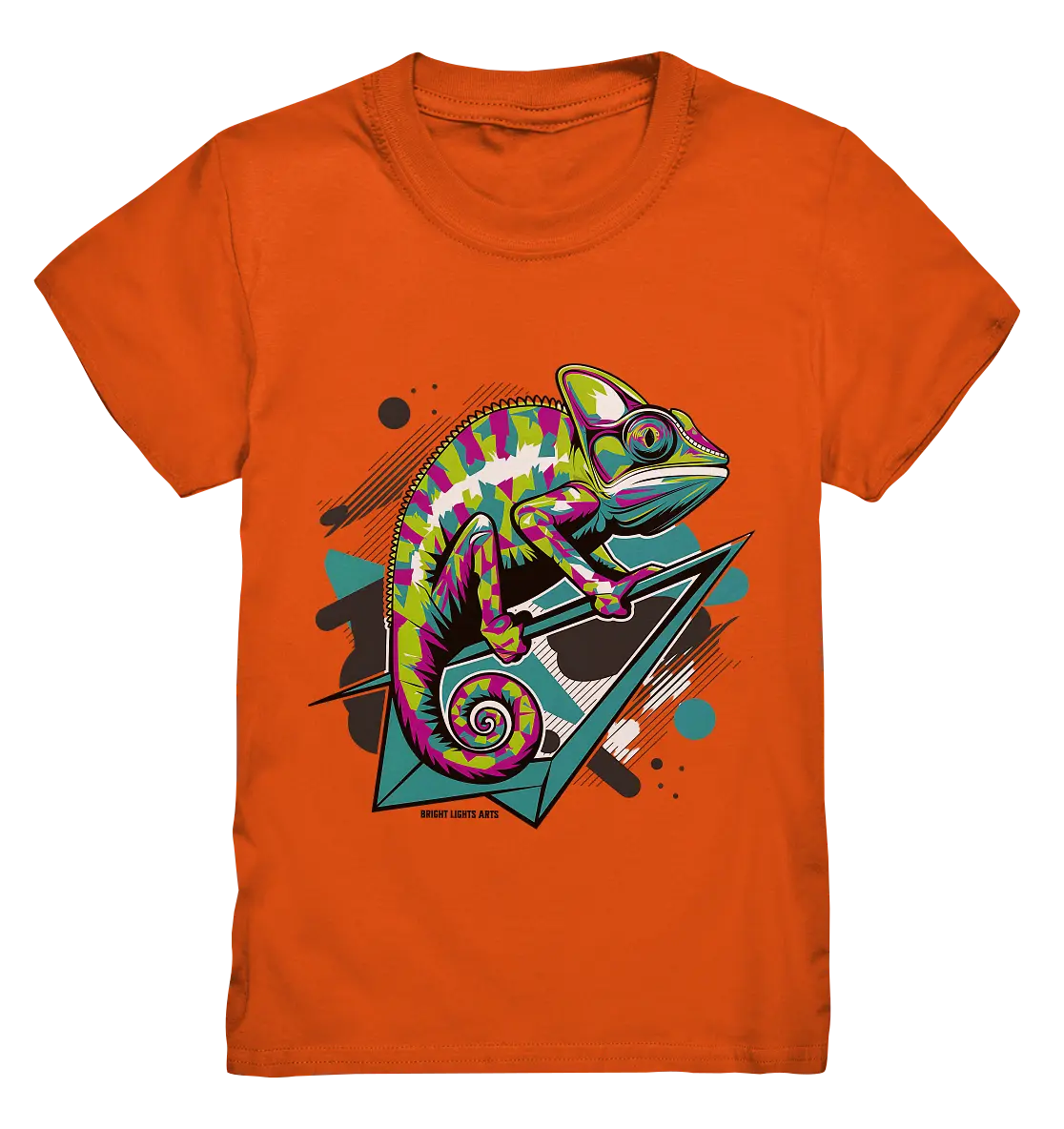Farbenfrohes Chamäleon – Lebendige Tierillustration - Kids Premium Shirt Bright Lights Arts