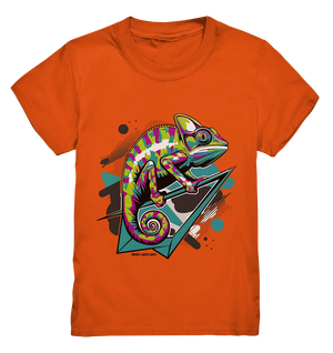Farbenfrohes Chamäleon – Lebendige Tierillustration - Kids Premium Shirt Bright Lights Arts