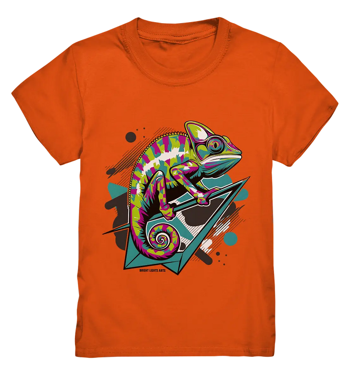 Farbenfrohes Chamäleon – Lebendige Tierillustration - Kids Premium Shirt Bright Lights Arts