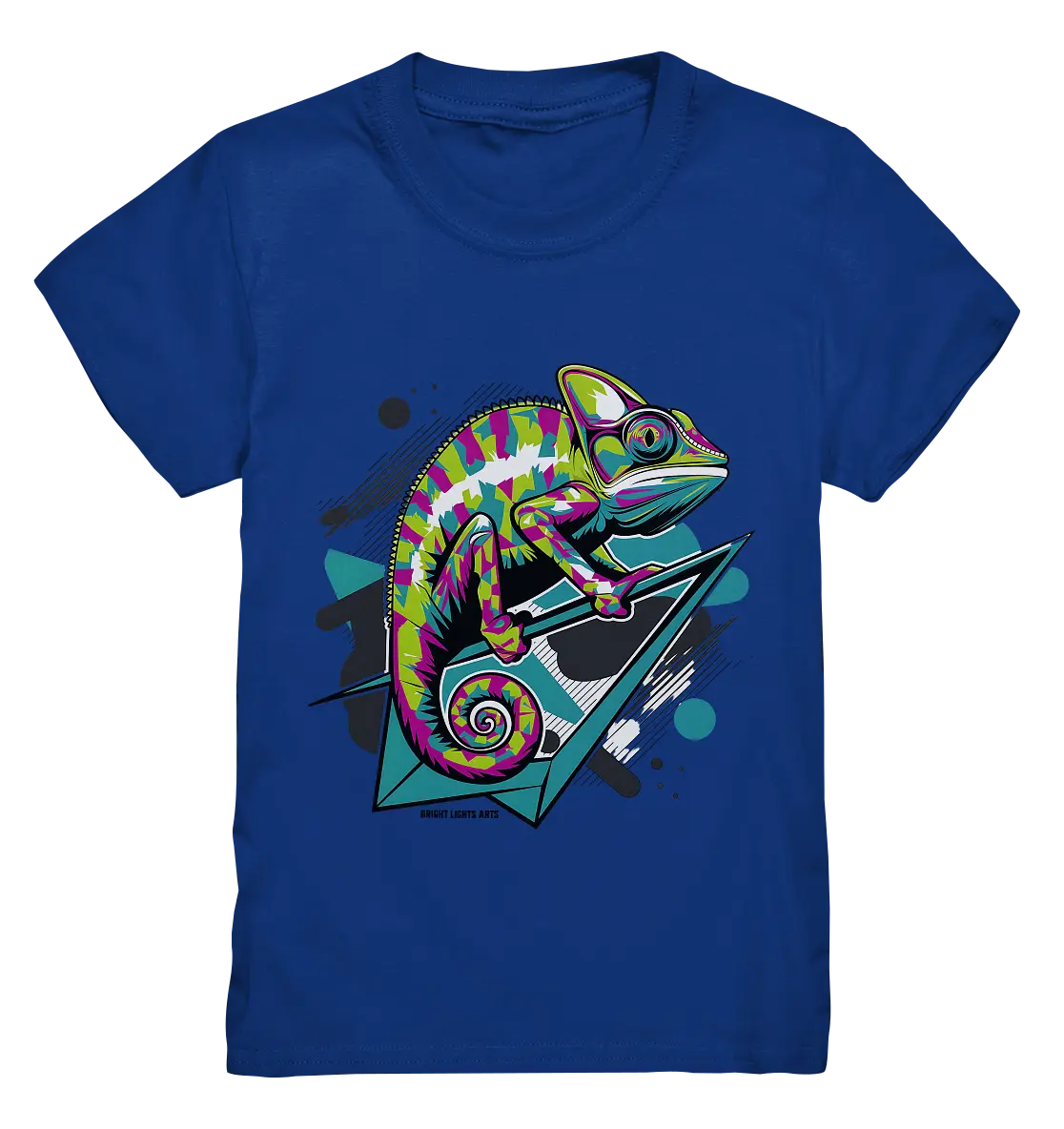 Farbenfrohes Chamäleon – Lebendige Tierillustration - Kids Premium Shirt Bright Lights Arts