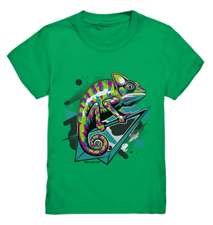 Farbenfrohes Chamäleon – Lebendige Tierillustration - Kids Premium Shirt Bright Lights Arts