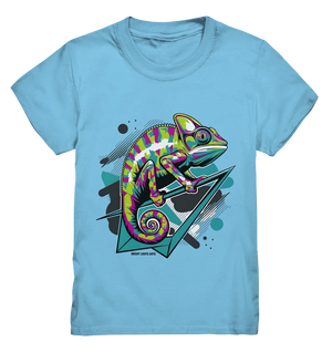 Farbenfrohes Chamäleon – Lebendige Tierillustration - Kids Premium Shirt Bright Lights Arts