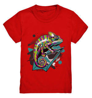 Farbenfrohes Chamäleon – Lebendige Tierillustration - Kids Premium Shirt Bright Lights Arts