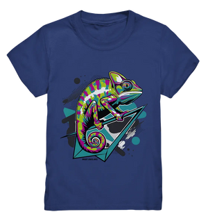 Farbenfrohes Chamäleon – Lebendige Tierillustration - Kids Premium Shirt Bright Lights Arts