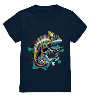 Farbenfrohes Chamäleon – Lebendige Tierillustration - Kids Premium Shirt Bright Lights Arts