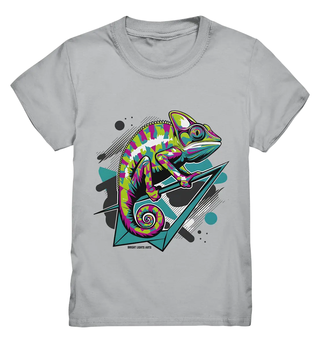 Farbenfrohes Chamäleon – Lebendige Tierillustration - Kids Premium Shirt Bright Lights Arts
