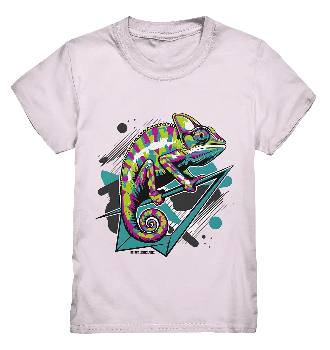 Farbenfrohes Chamäleon – Lebendige Tierillustration - Kids Premium Shirt Bright Lights Arts