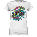 Farbenfrohes Chamäleon – Lebendige Tierillustration - Ladies Premium Shirt Bright Lights Arts