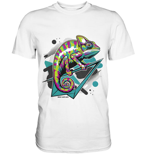 Farbenfrohes Chamäleon – Lebendige Tierillustration - Premium Shirt Bright Lights Arts