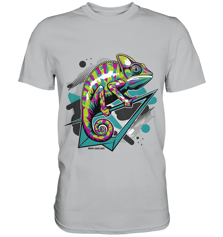 Farbenfrohes Chamäleon – Lebendige Tierillustration - Premium Shirt Bright Lights Arts