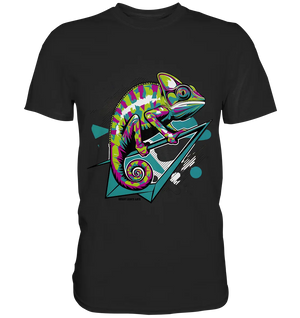 Farbenfrohes Chamäleon – Lebendige Tierillustration - Premium Shirt Bright Lights Arts