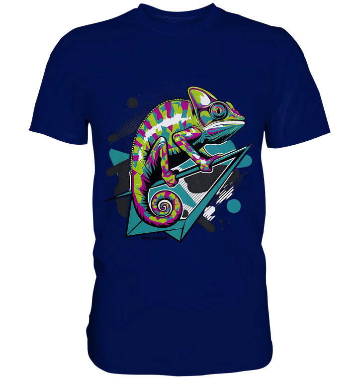 Farbenfrohes Chamäleon – Lebendige Tierillustration - Premium Shirt Bright Lights Arts