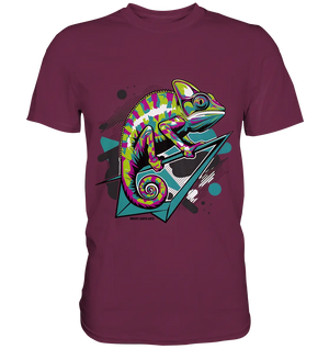 Farbenfrohes Chamäleon – Lebendige Tierillustration - Premium Shirt Bright Lights Arts
