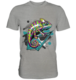Farbenfrohes Chamäleon – Lebendige Tierillustration - Premium Shirt Bright Lights Arts