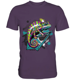 Farbenfrohes Chamäleon – Lebendige Tierillustration - Premium Shirt Bright Lights Arts