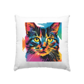 Farbenprächtiger Katzenkopf – Tiger's Blick - Kissen 40x40cm Bright Lights Arts