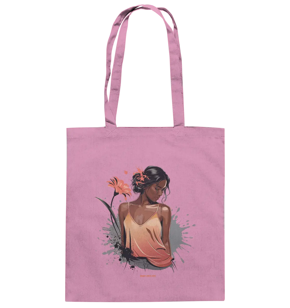 Farbige Eleganz – Stilvolle Frau in einer kreativen Komposition - Baumwolltasche Bright Lights Arts