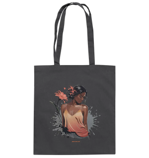 Farbige Eleganz – Stilvolle Frau in einer kreativen Komposition - Baumwolltasche Bright Lights Arts