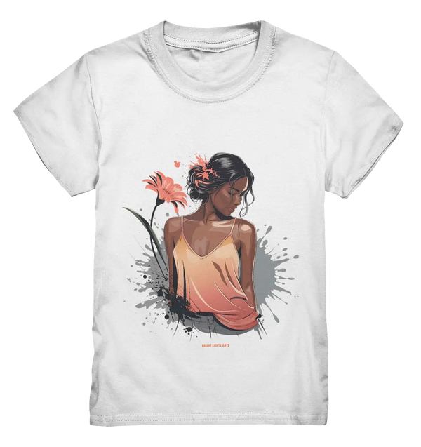 Farbige Eleganz – Stilvolle Frau in einer kreativen Komposition - Kids Premium Shirt Bright Lights Arts