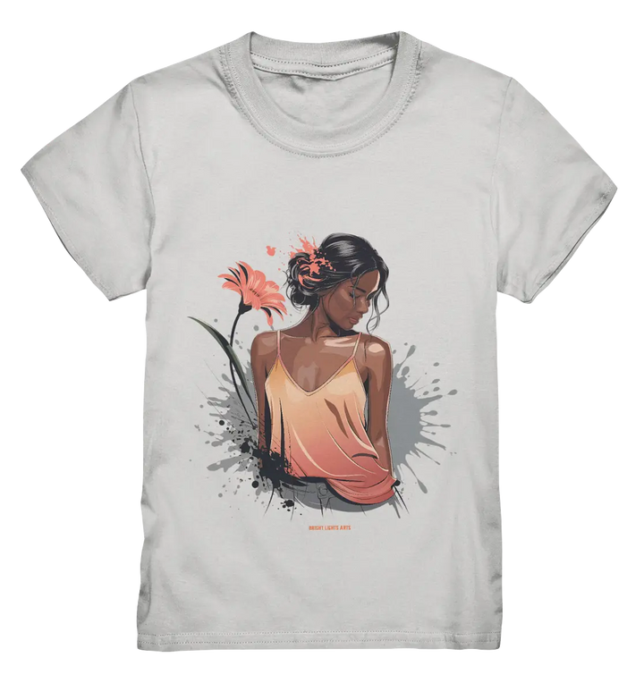 Farbige Eleganz – Stilvolle Frau in einer kreativen Komposition - Kids Premium Shirt Bright Lights Arts