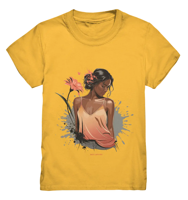 Farbige Eleganz – Stilvolle Frau in einer kreativen Komposition - Kids Premium Shirt Bright Lights Arts
