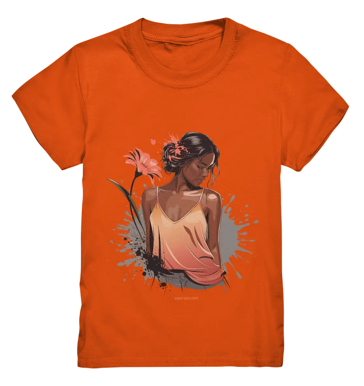 Farbige Eleganz – Stilvolle Frau in einer kreativen Komposition - Kids Premium Shirt Bright Lights Arts