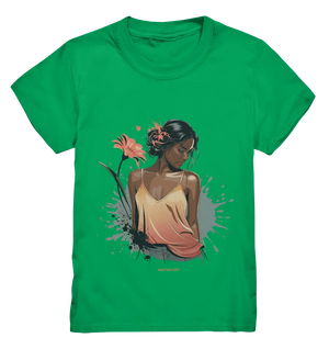 Farbige Eleganz – Stilvolle Frau in einer kreativen Komposition - Kids Premium Shirt Bright Lights Arts